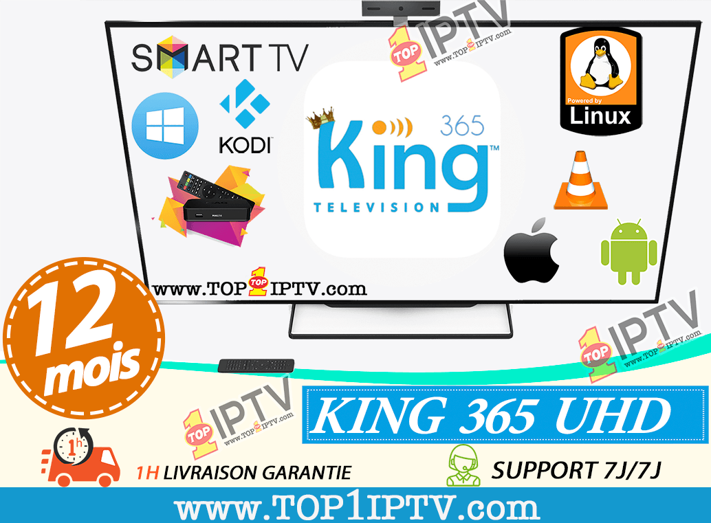 Abonnement KING365 TV FULLHD PLATINIUM 12 Mois - iPTV Smarters Pro