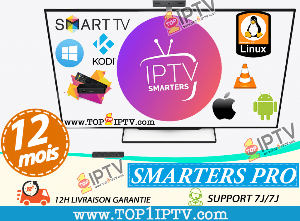 ABONNEMENT iPTV SMARTERS PRO 12 MOIS Top1iPTV